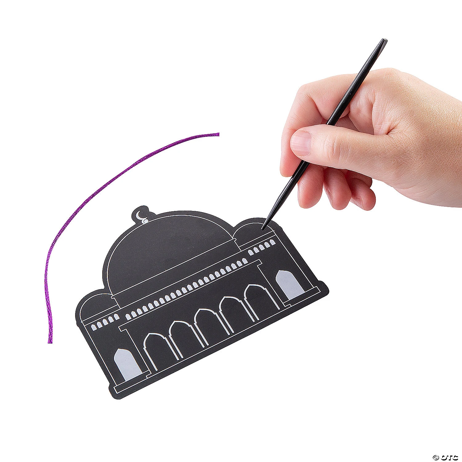 Wholesale β¨ Magic Color Scratch Mosque Ornaments - 12 Pc. π 2 Wholesale β¨ Magic Color Scratch Mosque Ornaments - 12 Pc. π - Image 2