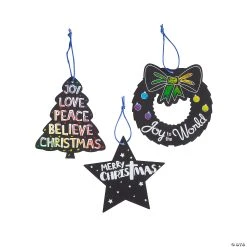 Cheapest β¨ Magic Color Scratch Religious Christmas Ornaments - 24 Pc. π