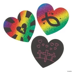 Coupon ❤️ Magic Color Scratch Religious Valentine’s Day Cards - 24 Pc. ✨