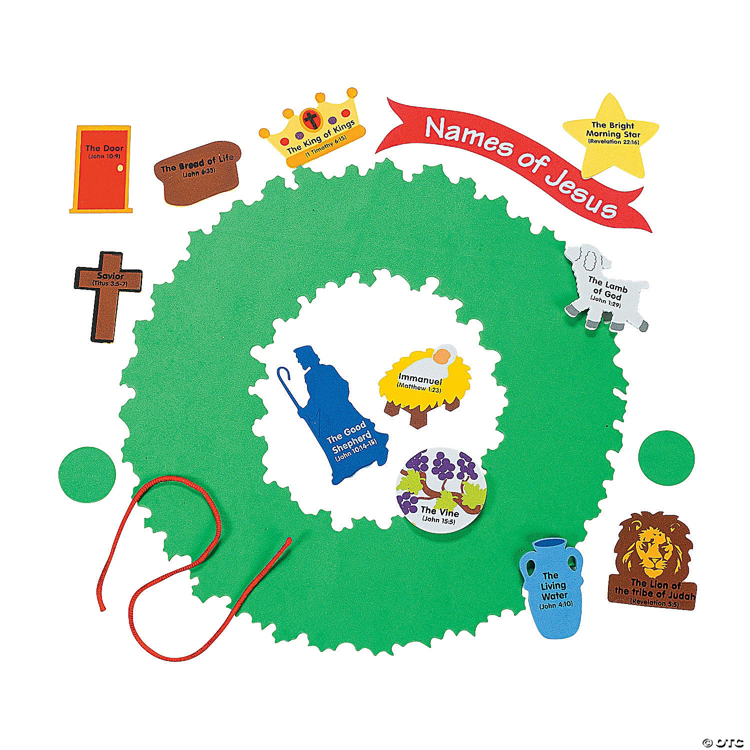 Top 10 ⌛ “Names of Jesus” Wreath Craft Kit- Makes 12 ⭐ 2 Top 10 ⌛ “Names of Jesus” Wreath Craft Kit- Makes 12 ⭐ - Image 2