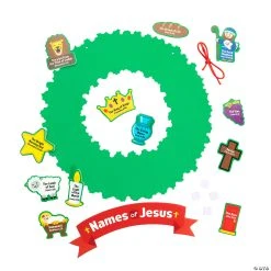 Top 10 ⌛ “Names of Jesus” Wreath Craft Kit- Makes 12 ⭐ 7 Top 10 ⌛ “Names of Jesus” Wreath Craft Kit- Makes 12 ⭐ -Religious Crafts Sales names of jesus wreath craft kit makes 1248 1470 a04