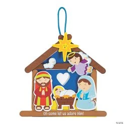 Deals 🔥 Nativity Craft Stick Ornament Craft Kit - Makes 12 ❤️