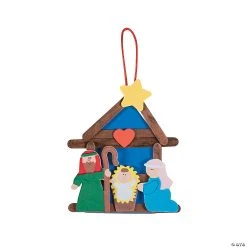 Budget β Nativity Craft Stick Religious π Christmas Ornament Craft Kit - Makes 12 βοΈ