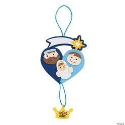 Flash Sale 👏 Nativity Family Heart Ornament Craft Kit - Makes 12 🛒