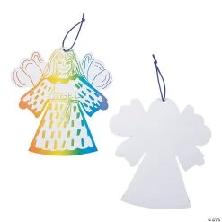Coupon β¨ Paper Magic Color Scratch Angel π Christmas Ornaments - 24 Pc. π