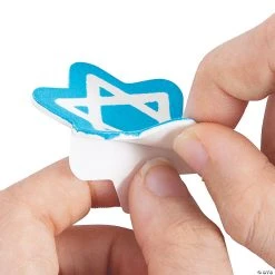 Cheap ✔️ Paper Plate Menorah Stand-Up Craft Kit - Makes 6 🎉 -Religious Crafts Sales paper plate menorah stand up craft kit makes 613911785 a02