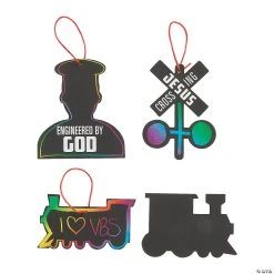 Best Pirce π€© Railroad VBS Magic Color Scratch Ornaments - 24 Pc. β