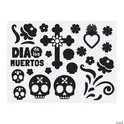 Buy ⭐ Religious Day of the Dead 👍 Halloween Mason Jar Decals - 24 Pc. 😉