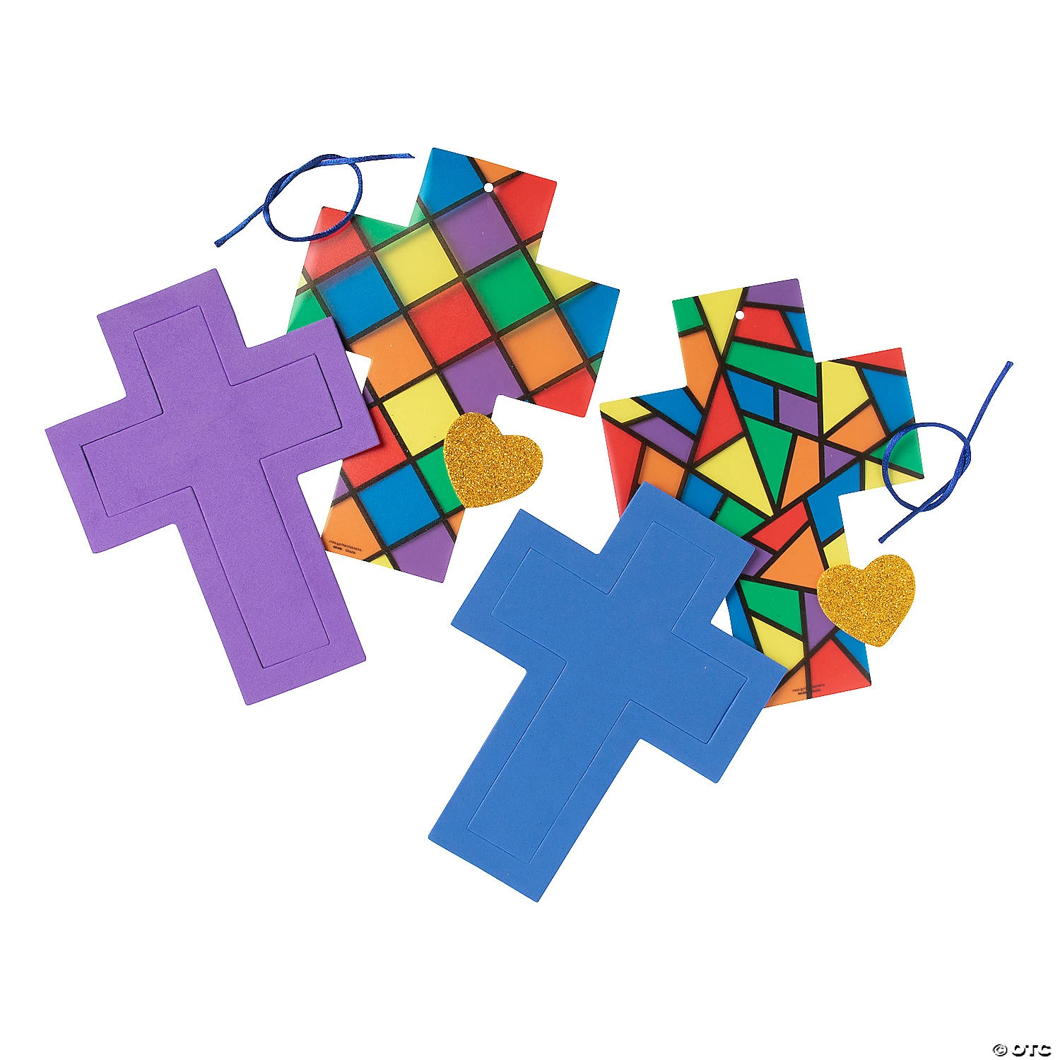 Cheapest ❤️ Religious Stained Glass Cross Ornament Craft Kit - Makes 12 ⌛ 2 Cheapest ❤️ Religious Stained Glass Cross Ornament Craft Kit - Makes 12 ⌛ - Image 2