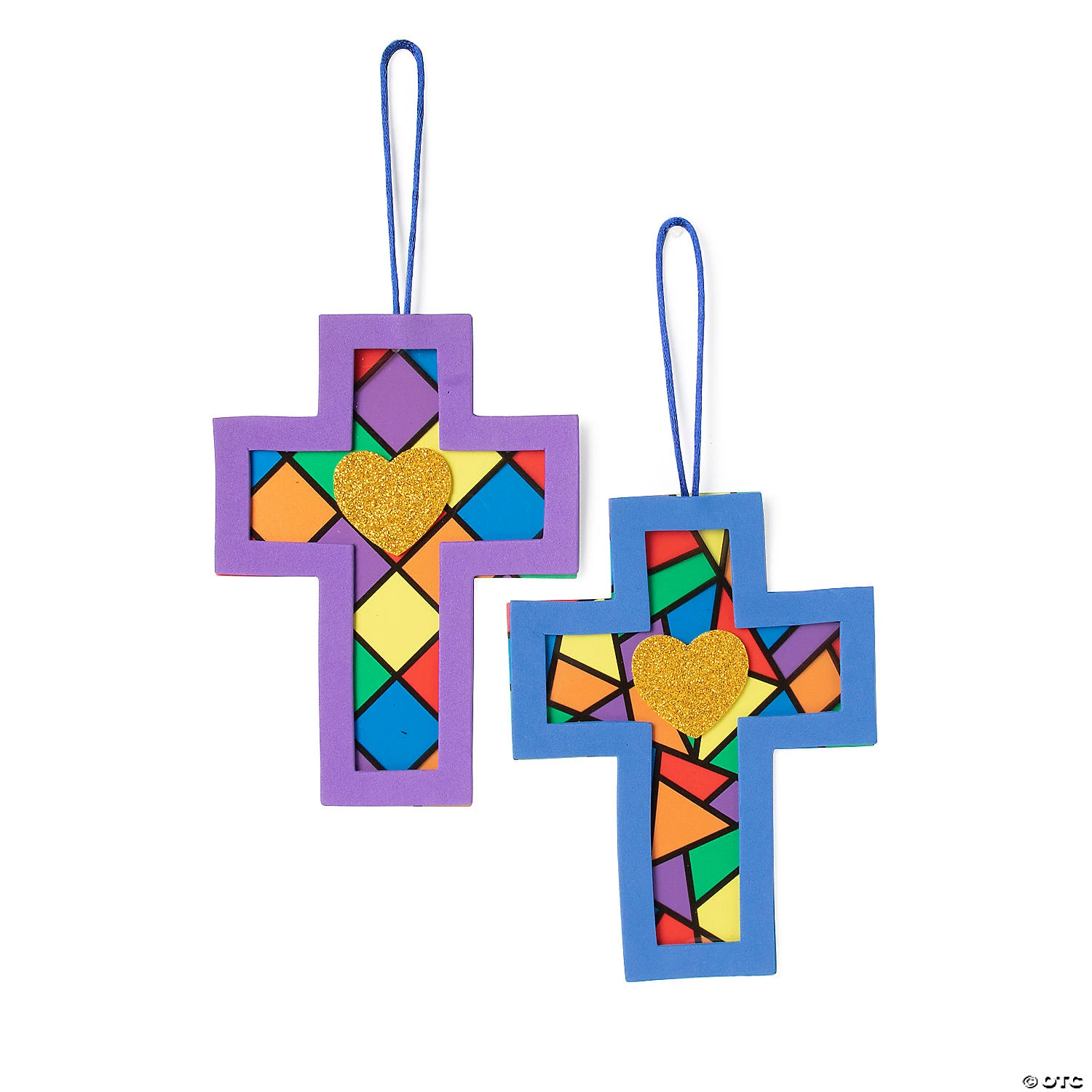 Cheapest ❤️ Religious Stained Glass Cross Ornament Craft Kit - Makes 12 ⌛ 1 Cheapest ❤️ Religious Stained Glass Cross Ornament Craft Kit - Makes 12 ⌛