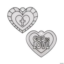 Outlet ⭐ Religious Valentine Heart-Shaped Suncatchers – 24 Pc. ❤️