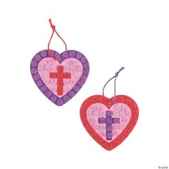 Wholesale π Religious Valentine Mosaic Ornament Craft Kit - Makes 12 π₯°
