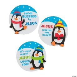 Cheapest 😀 Religious Winter Penguin Magnet Craft Kit - Makes 12 😀
