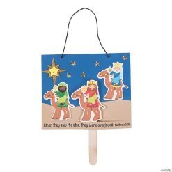 Cheapest 🛒 The Wise Men Followed the Star Sign Pop-Up Craft Kit- Makes 12 🔔 -Religious Crafts Sales the wise men followed the star sign pop up craft kit makes 1213812763 a04