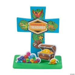 Wholesale β¨ Treasure Hunt VBS Stand-Up Cross Craft Kit - Makes 12 π