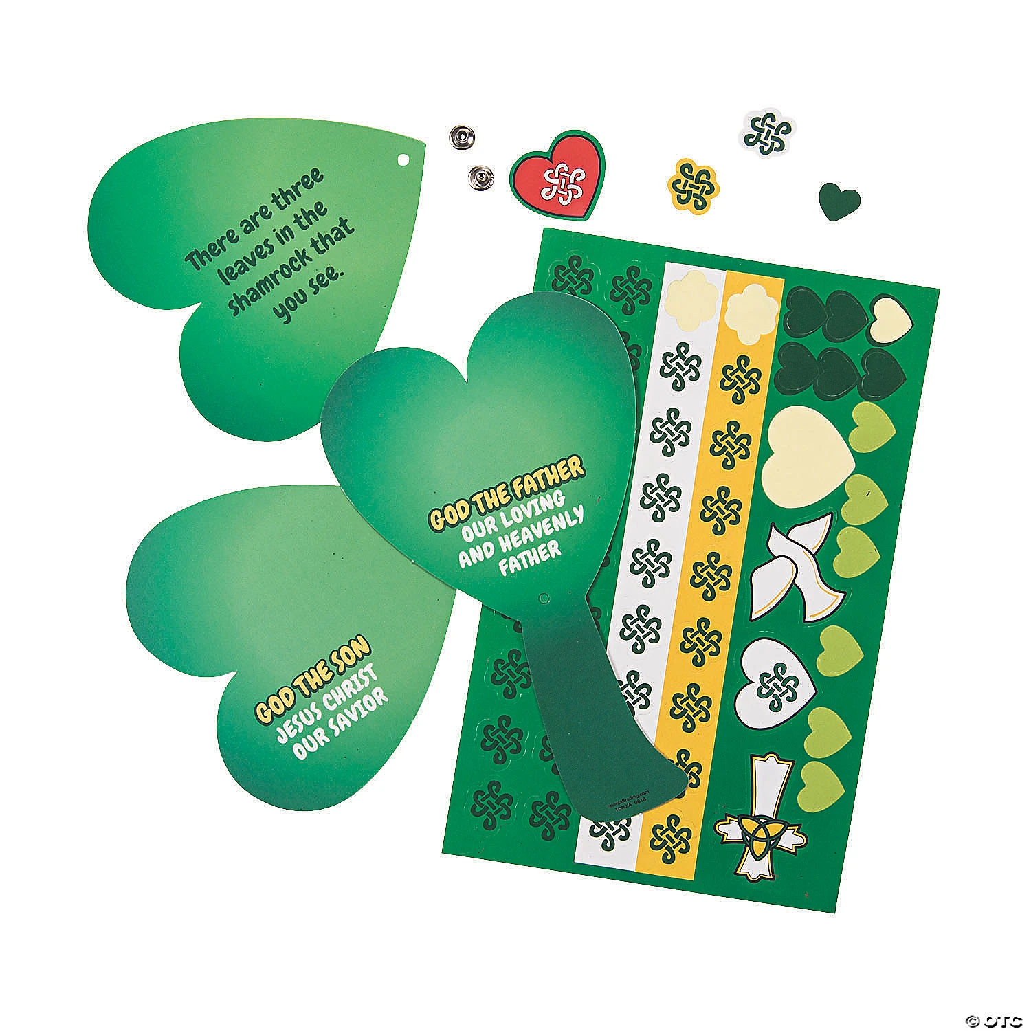 Cheapest ❤️ Trinity Shamrock Heart Craft Kit - Makes 12 🧨 2 Cheapest ❤️ Trinity Shamrock Heart Craft Kit - Makes 12 🧨 - Image 2