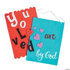 Religious Crafts Shop -Religious Crafts Sales you are loved by god sign craft kit makes 1213784440 a01