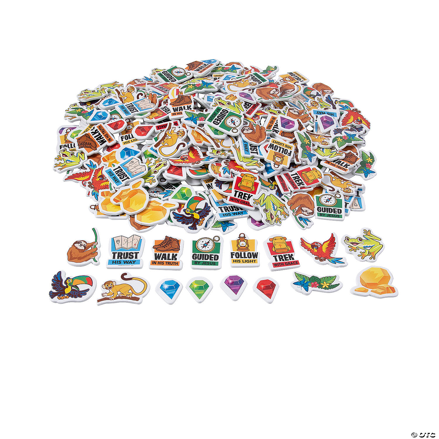 Religious Crafts Shop -Religious Crafts Sales bulk treasure hunt vbs self adhesive shapes 500 pc 13972133